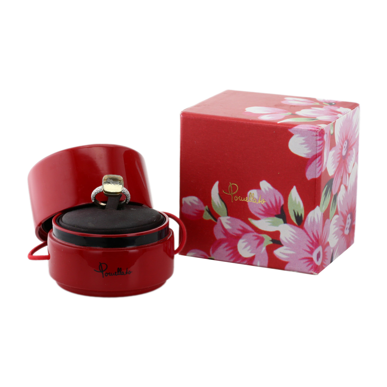 Pomellato Nudo Maxi ring in white gold, rose gold  quartz and diamonds - Detail D2