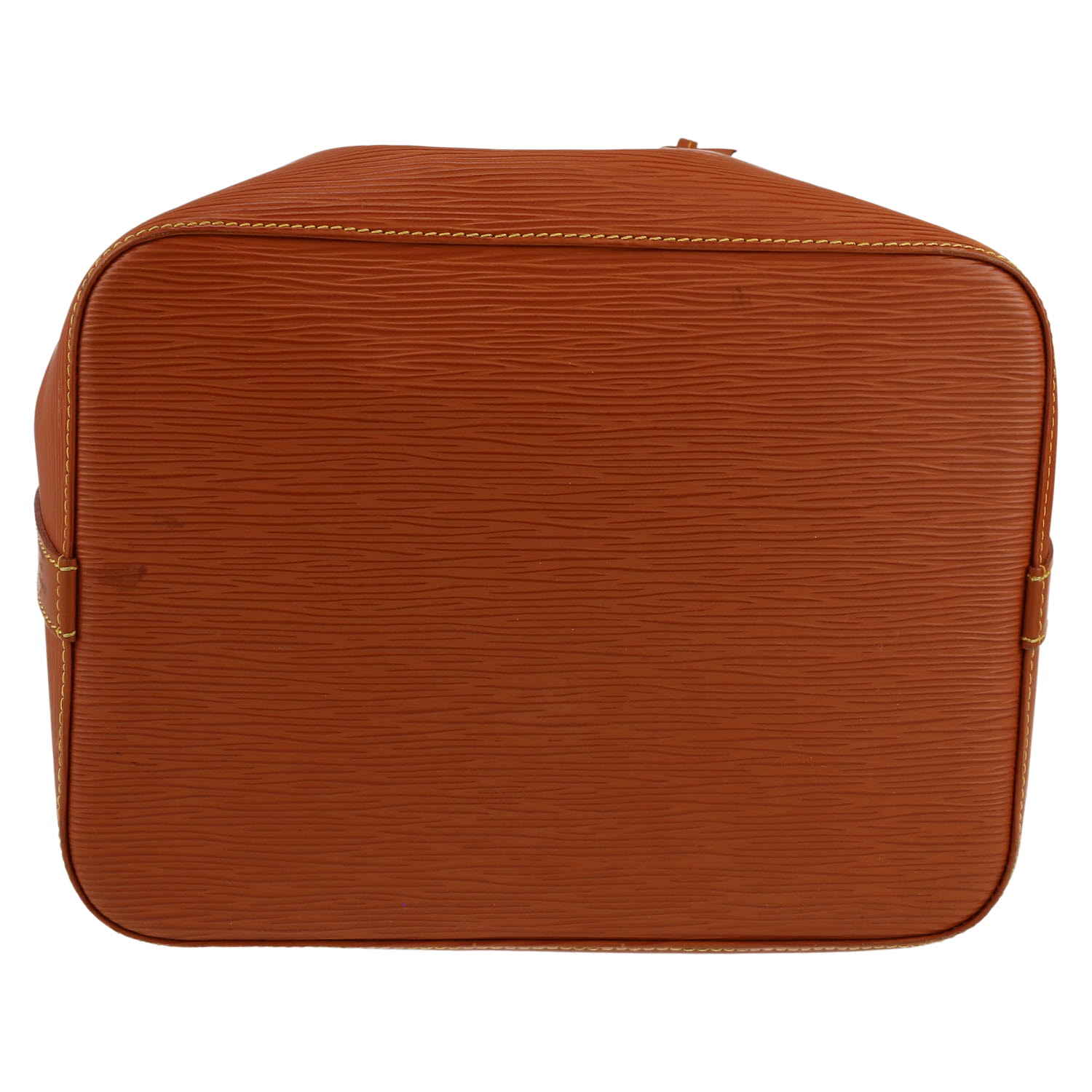 Sac cabas Louis Vuitton  Petit Noé en cuir épi marron - Detail D1