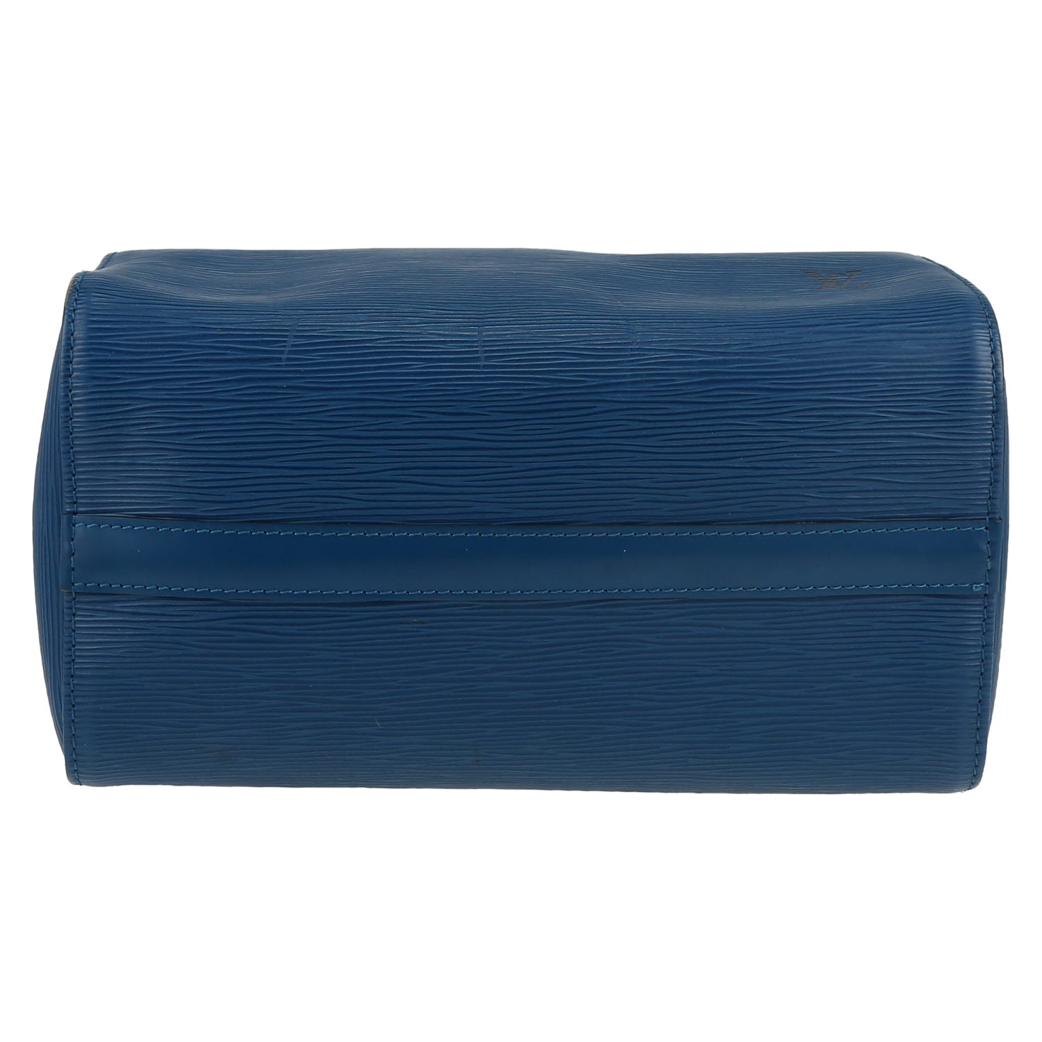 Sac à main Louis Vuitton  Speedy 25 en cuir épi bleu - Detail D1