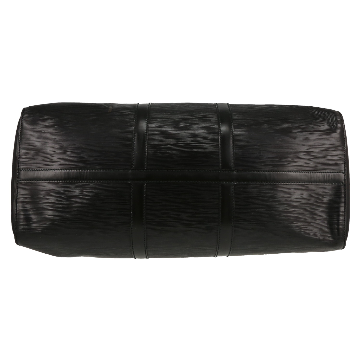 Sac de voyage Louis Vuitton  Keepall 50 en cuir épi noir - Detail D4