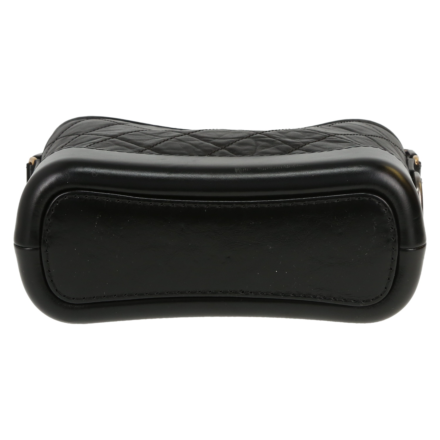 Chanel  Gabrielle  small model  handbag  in black quilted leather - Detail D1