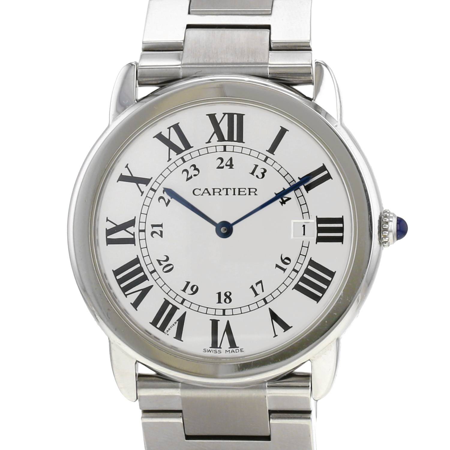 Round cartier online watch