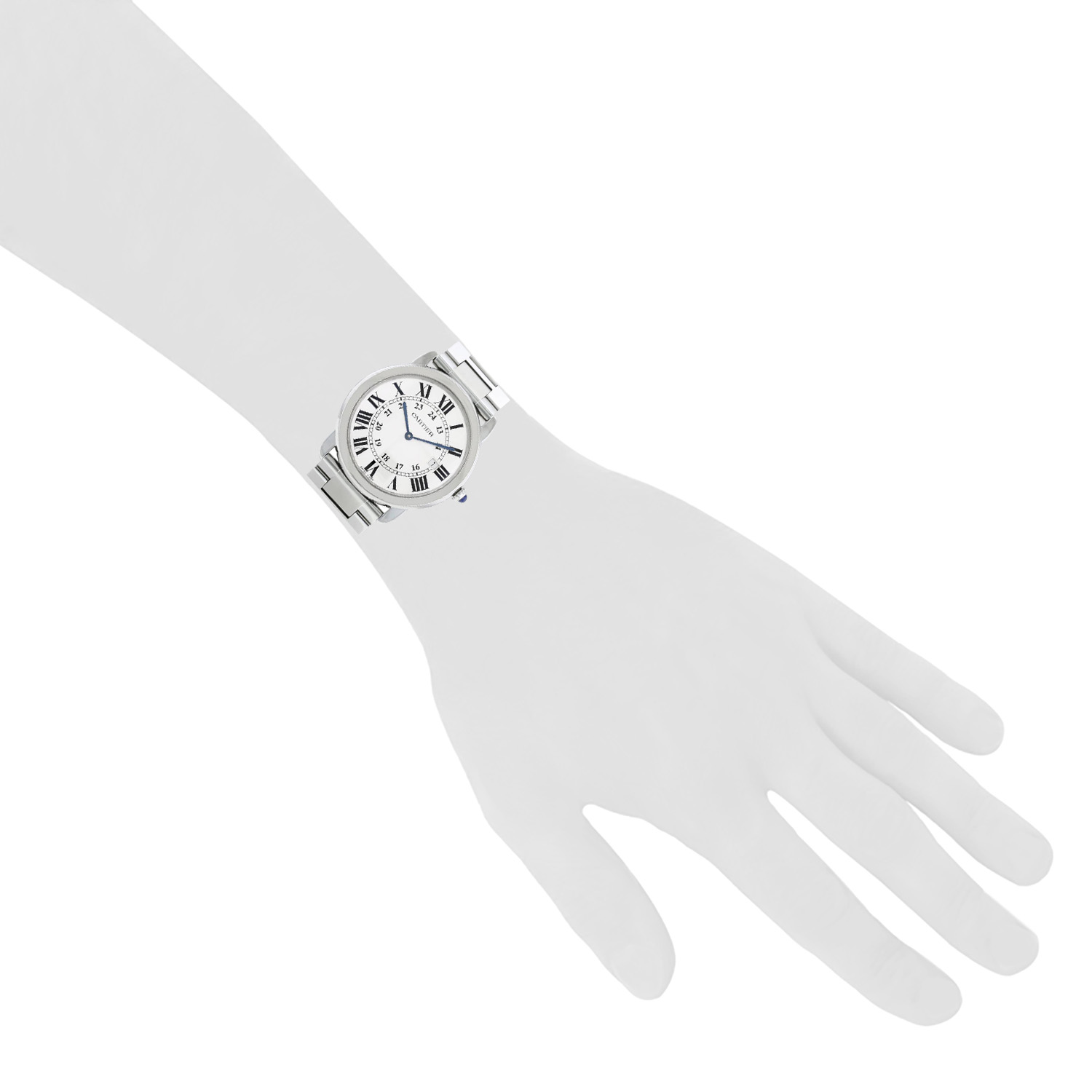 Reloj Cartier Ronde Solo de acero Ref: Cartier - 2934  Circa 2011 - Detail D1