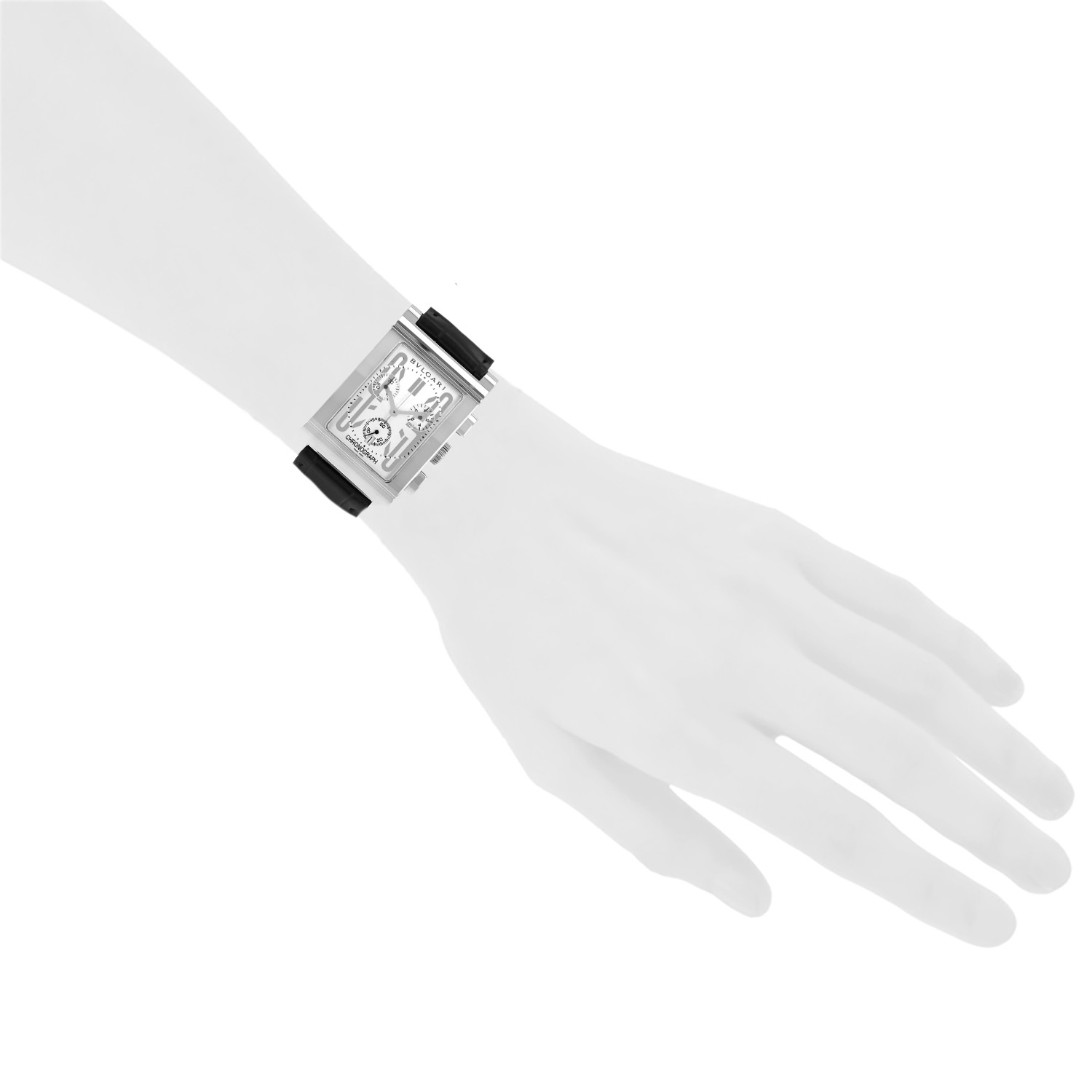 Bulgari Rettangolo  in stainless steel Ref: Bulgari - RTC49S  Circa 2018 - Detail D1