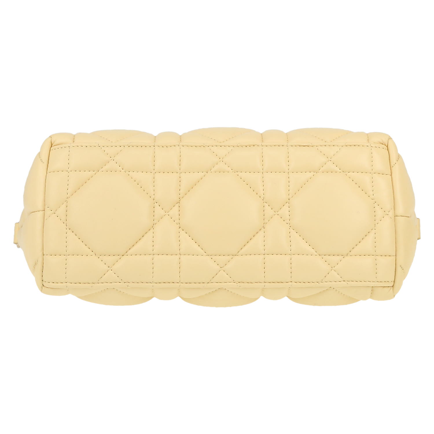 Sac à main Dior  Nomade en cuir cannage jaune - Detail D1