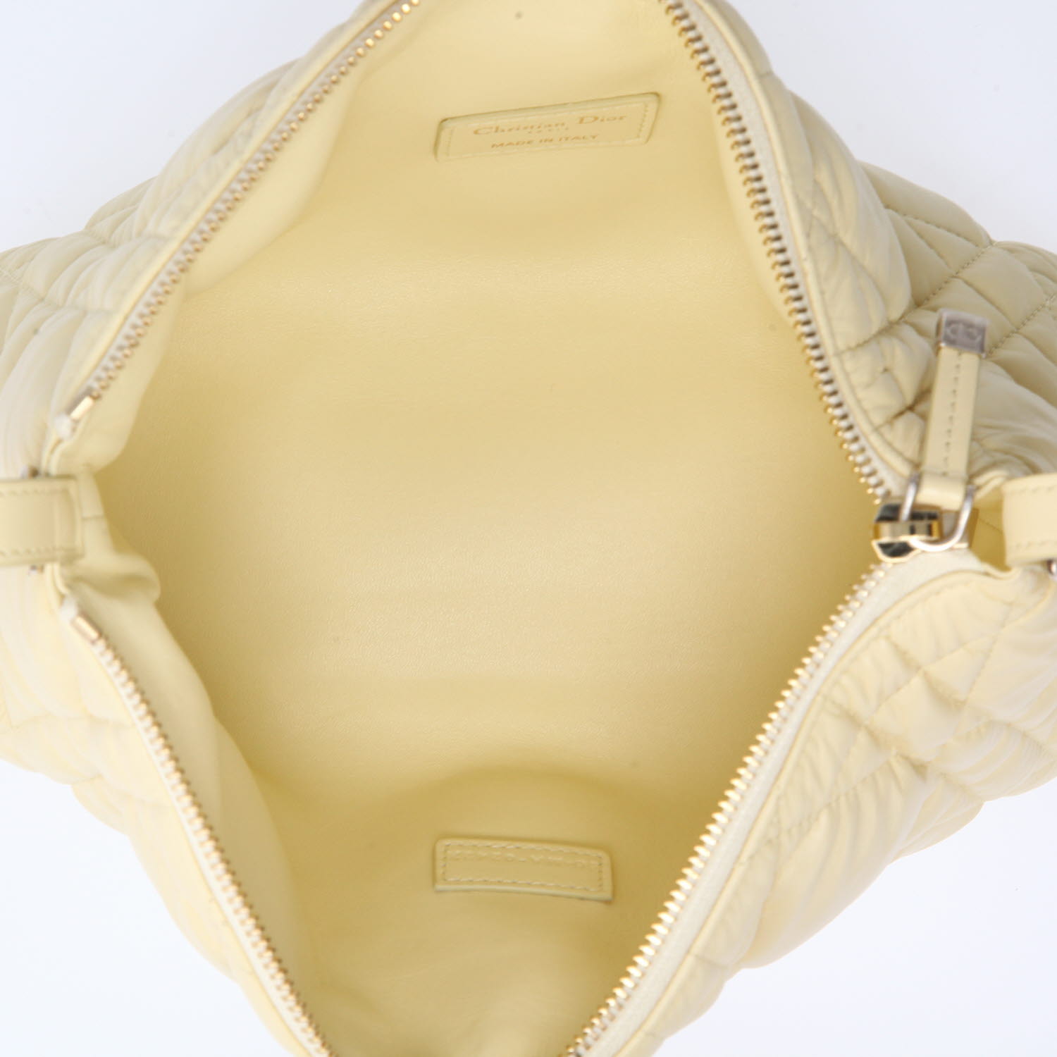 Bolso de mano Dior  Nomade en cuero cannage amarillo - Detail D3