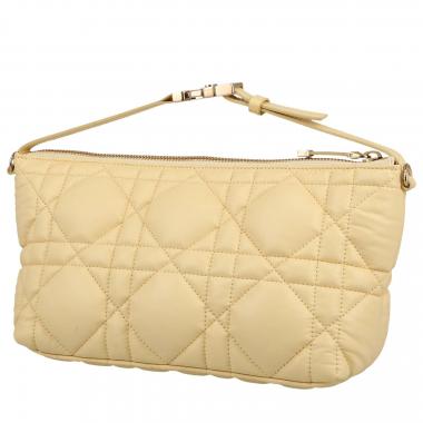 Sac à main Dior  Nomade en cuir cannage jaune