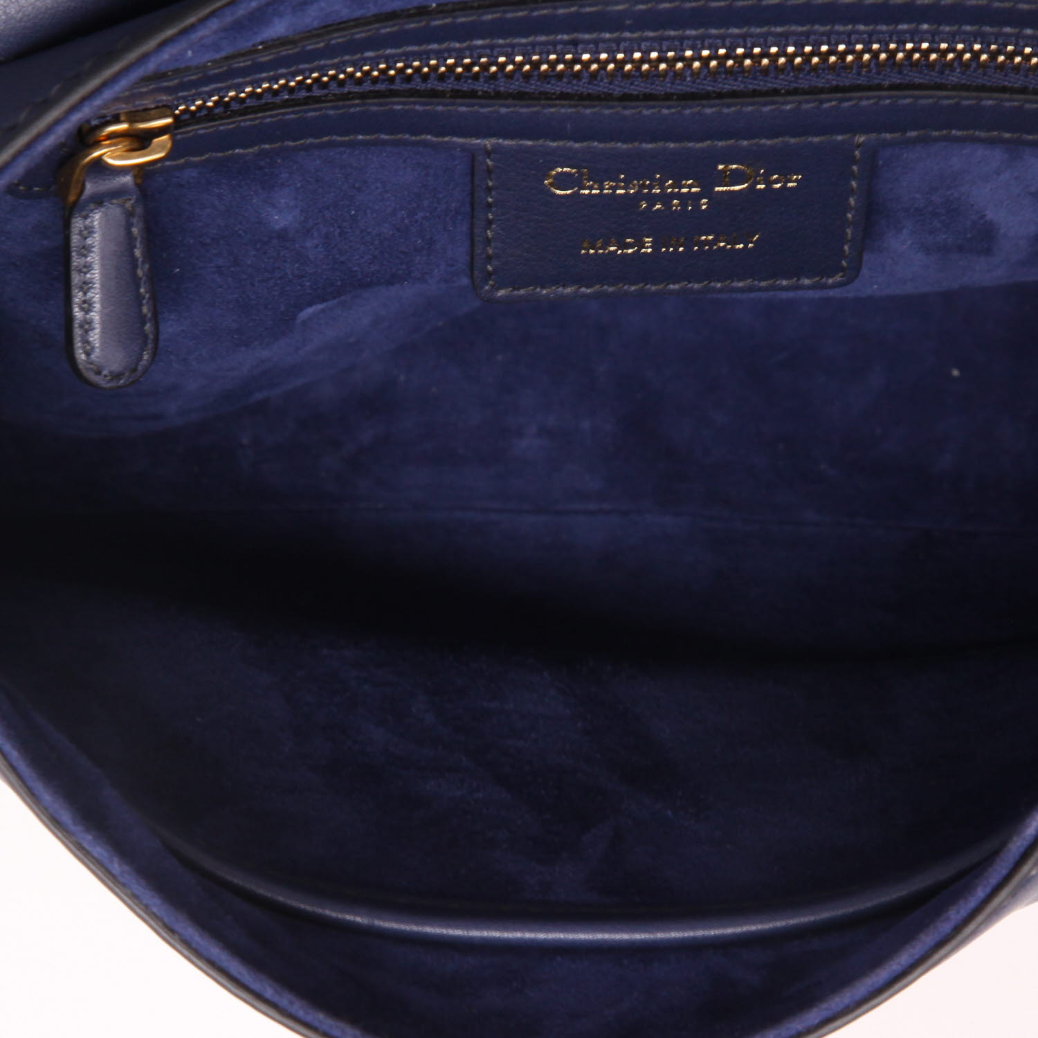 Bolso bandolera Dior  D-Fence en cuero liso azul marino - Detail D3