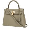 Hermès  Kelly 28 cm handbag  in green Sauge togo leather - 00pp thumbnail