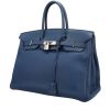 Bolso de mano Hermès  Birkin 35 cm en cuero togo azul - 00pp thumbnail