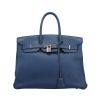 Sac à main Hermès  Birkin 35 cm en cuir togo bleu - 360 thumbnail