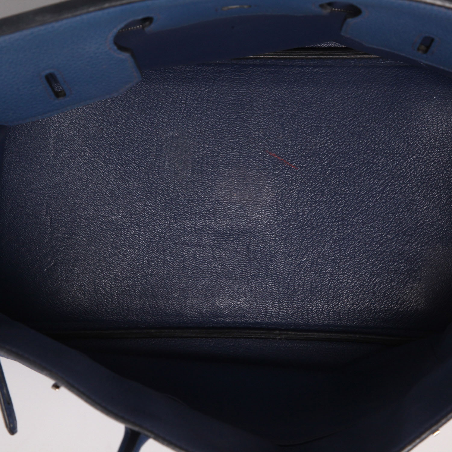 Sac à main Hermès  Birkin 35 cm en cuir togo bleu - Detail D4