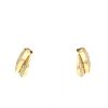 Paire de boucles d'oreilles Cartier Panthère Griffe en or jaune et diamants - 360 thumbnail