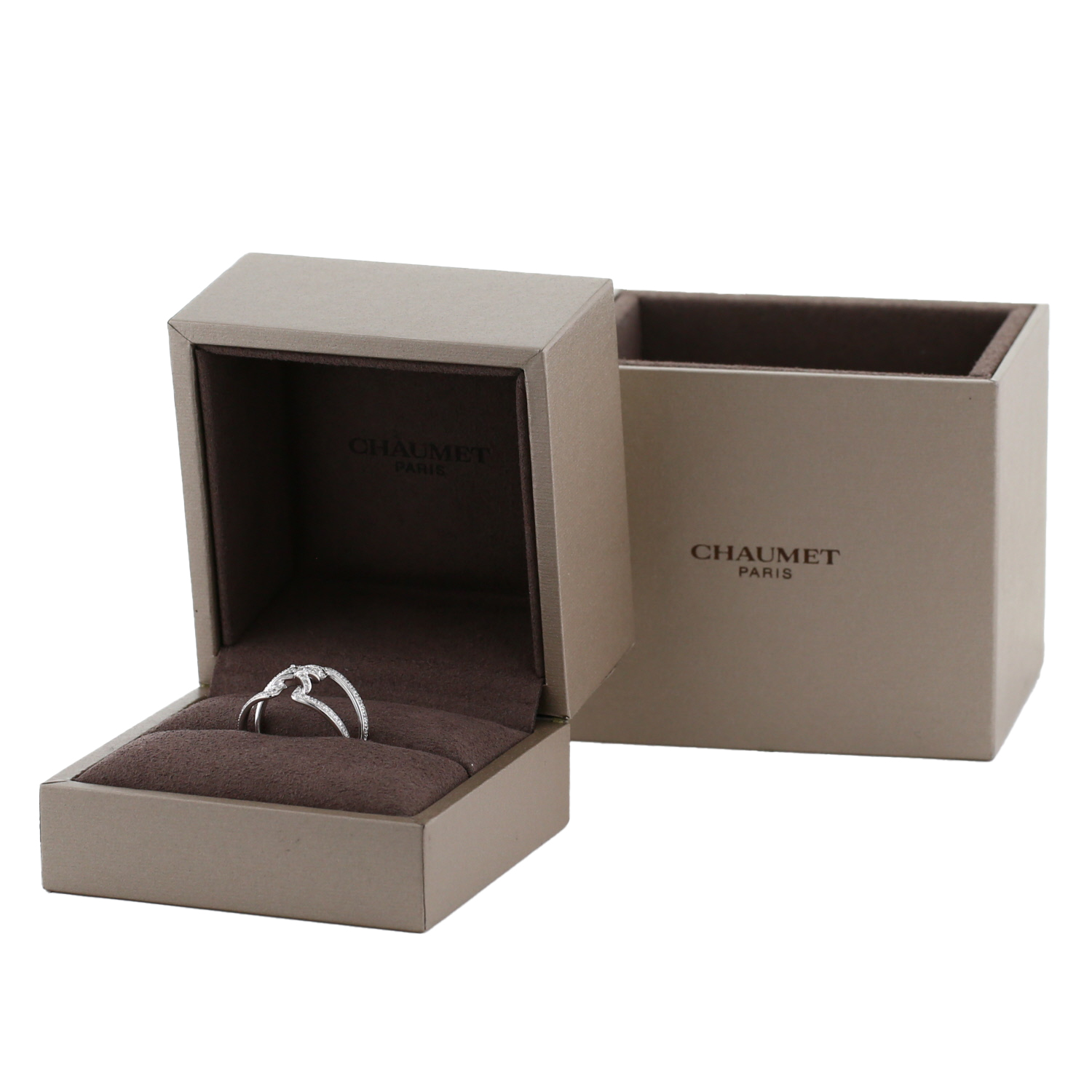 Chaumet Lien ring in white gold and diamonds - Detail D2