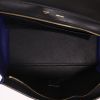 Celine  Trapeze handbag  in taupe and black leather  and blue suede - Detail D3 thumbnail