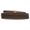 Borsa a tracolla Louis Vuitton  Pallas in tela monogram marrone e pelle rossa - Detail D1 thumbnail