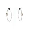 Paire de boucles d'oreilles Hermès Chaine d'ancre enchainée en argent - 360 thumbnail