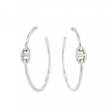 Hermès Chaine d'ancre enchainée earrings in silver