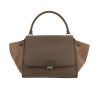 Celine  Trapeze large model  handbag  in taupe leather  and taupe suede - 360 thumbnail