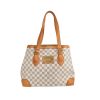 Louis Vuitton  Hampstead shopping bag  in azur damier canvas  and natural leather - 360 thumbnail