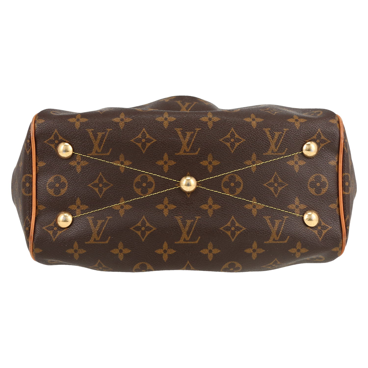 Borsa Louis Vuitton  Tivoli in tela monogram marrone e pelle naturale - Detail D1