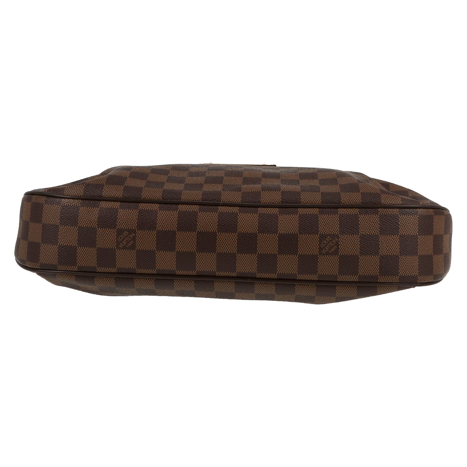 Borsa Louis Vuitton  Thames in tela a scacchi ebana e pelle lucida marrone - Detail D1