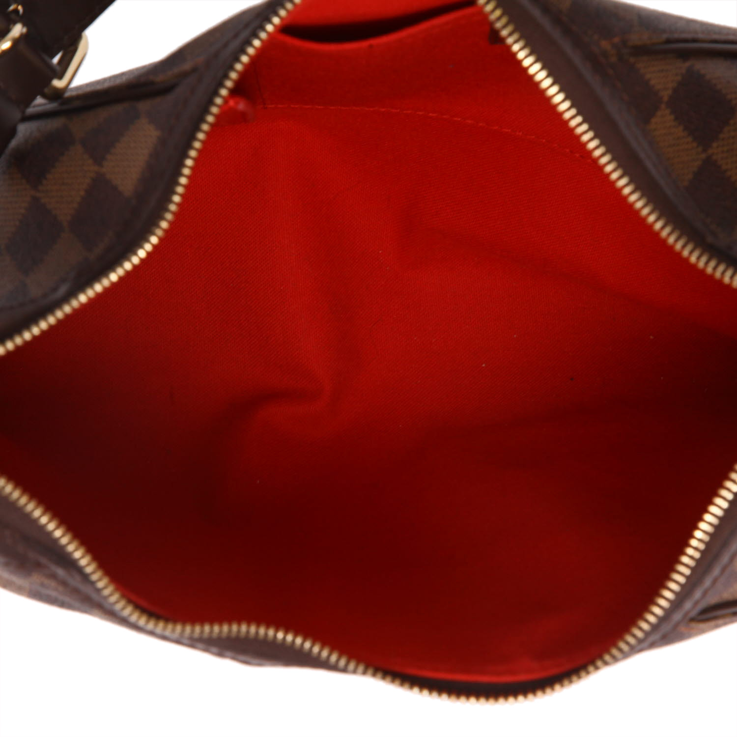 Louis Vuitton  Thames handbag  in ebene damier canvas  and brown - Detail D3