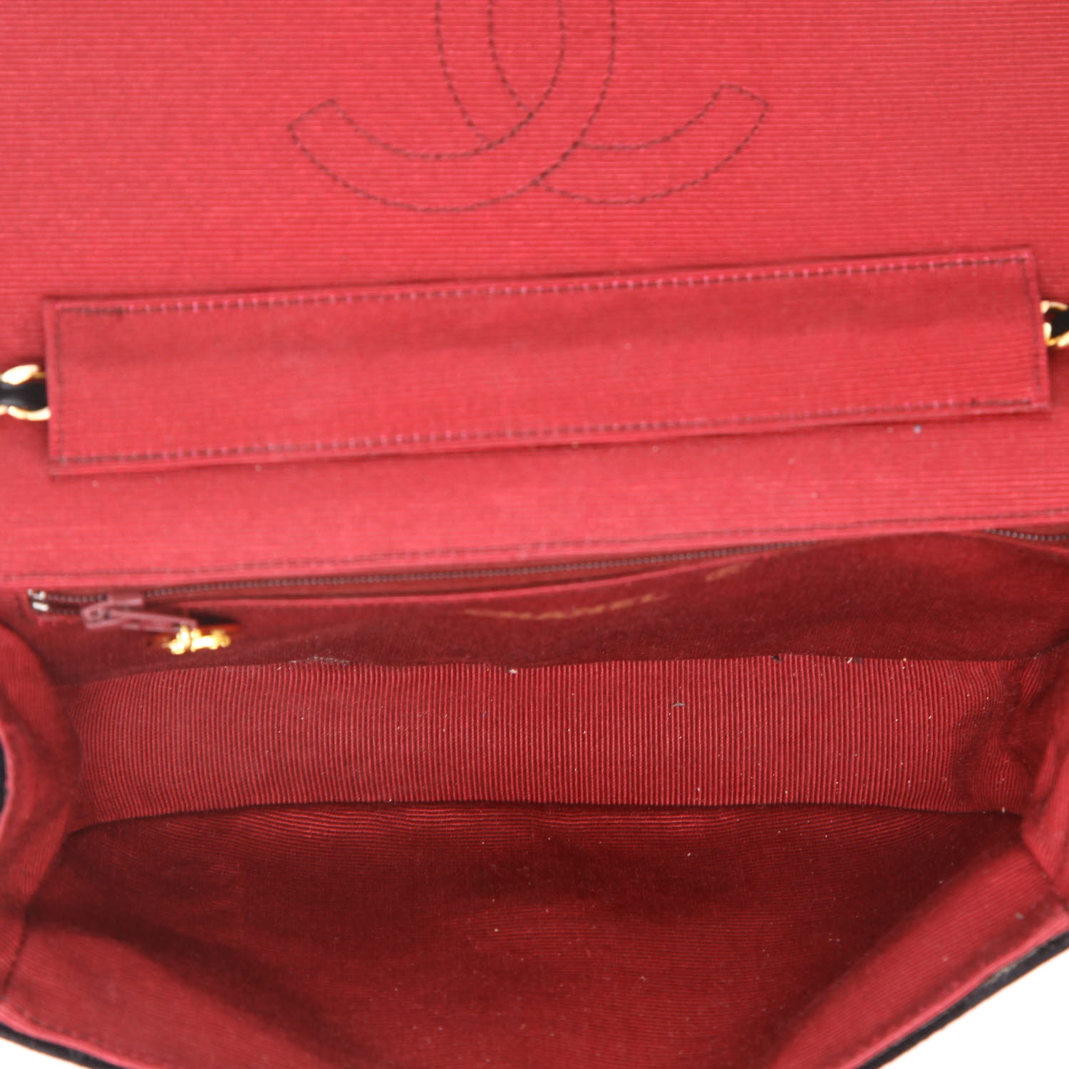 Bolso bandolera Chanel  Vintage en lona negra - Detail D3