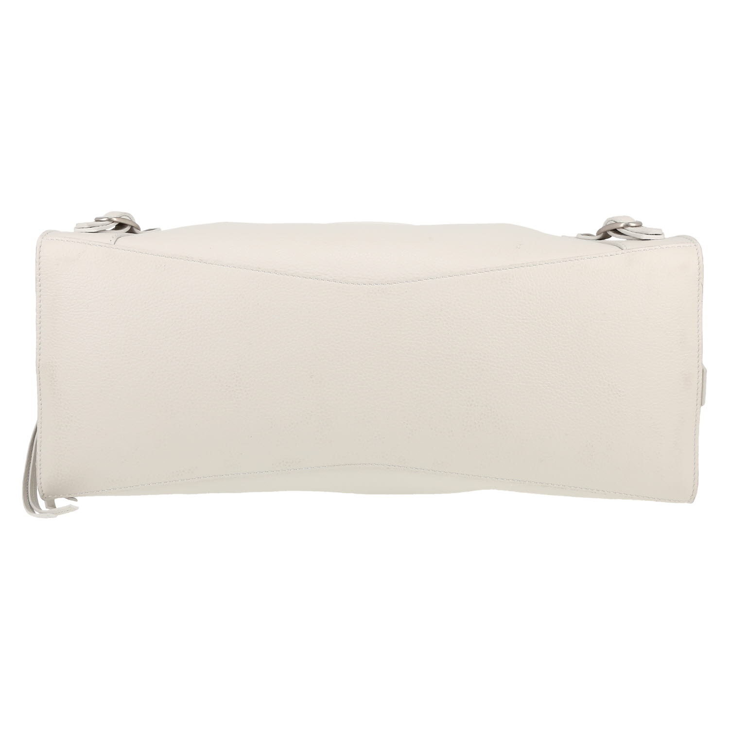 Balenciaga  Neo Classic handbag  in white grained leather - Detail D1