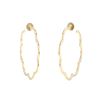 Chanel Profil de Camélia large model earrings in yellow gold - 360 thumbnail