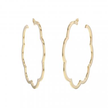 Chanel Profil de Camélia large model earrings in yellow gold