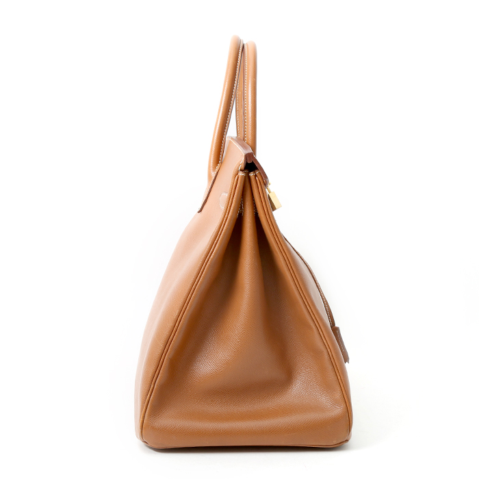 Sac à main Hermès  Birkin 40 cm en cuir Courchevel gold - Detail D6