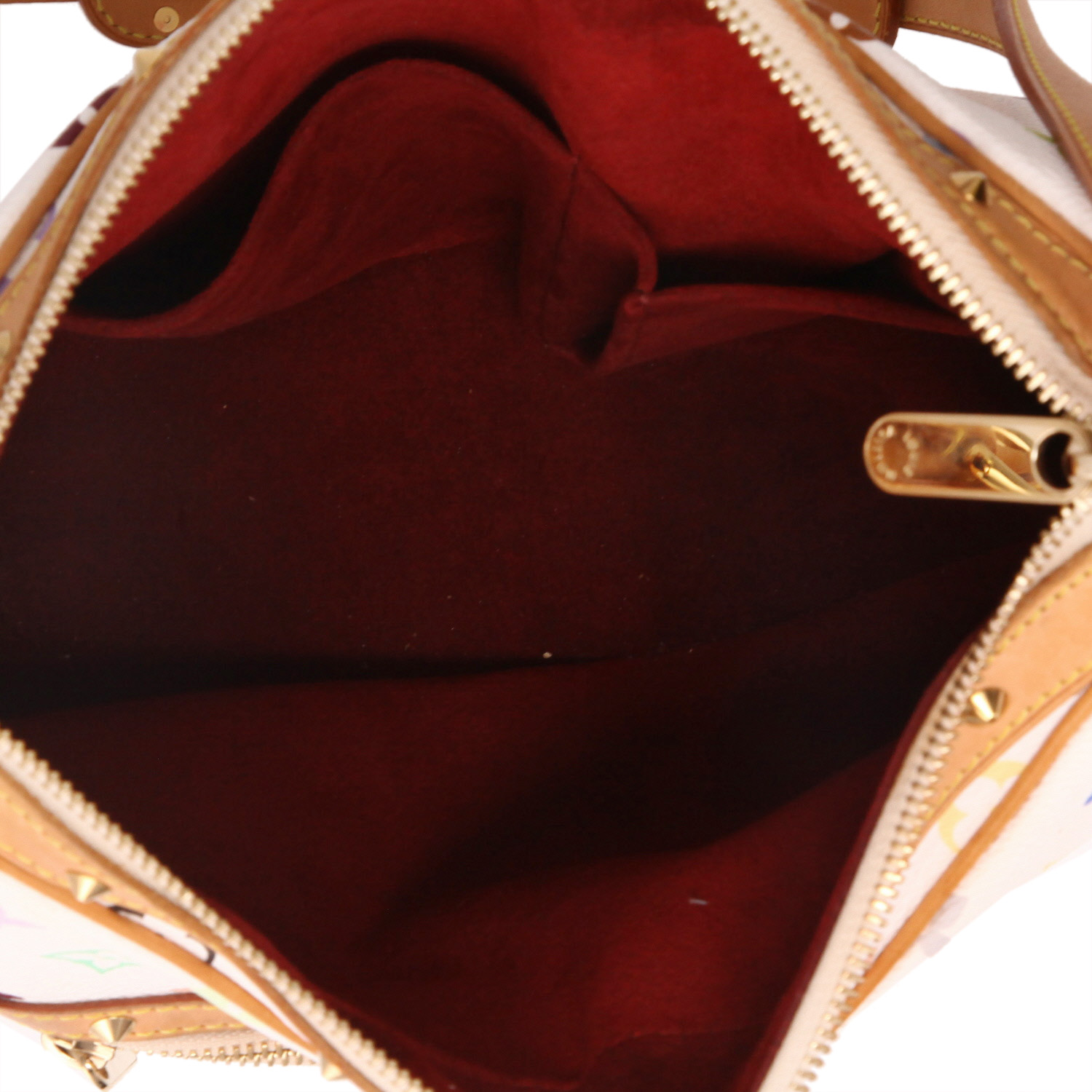 Louis Vuitton  Boulogne shoulder bag  in white monogram canvas - Detail D3