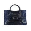 Balenciaga  City handbag  in blue leather - 360 thumbnail