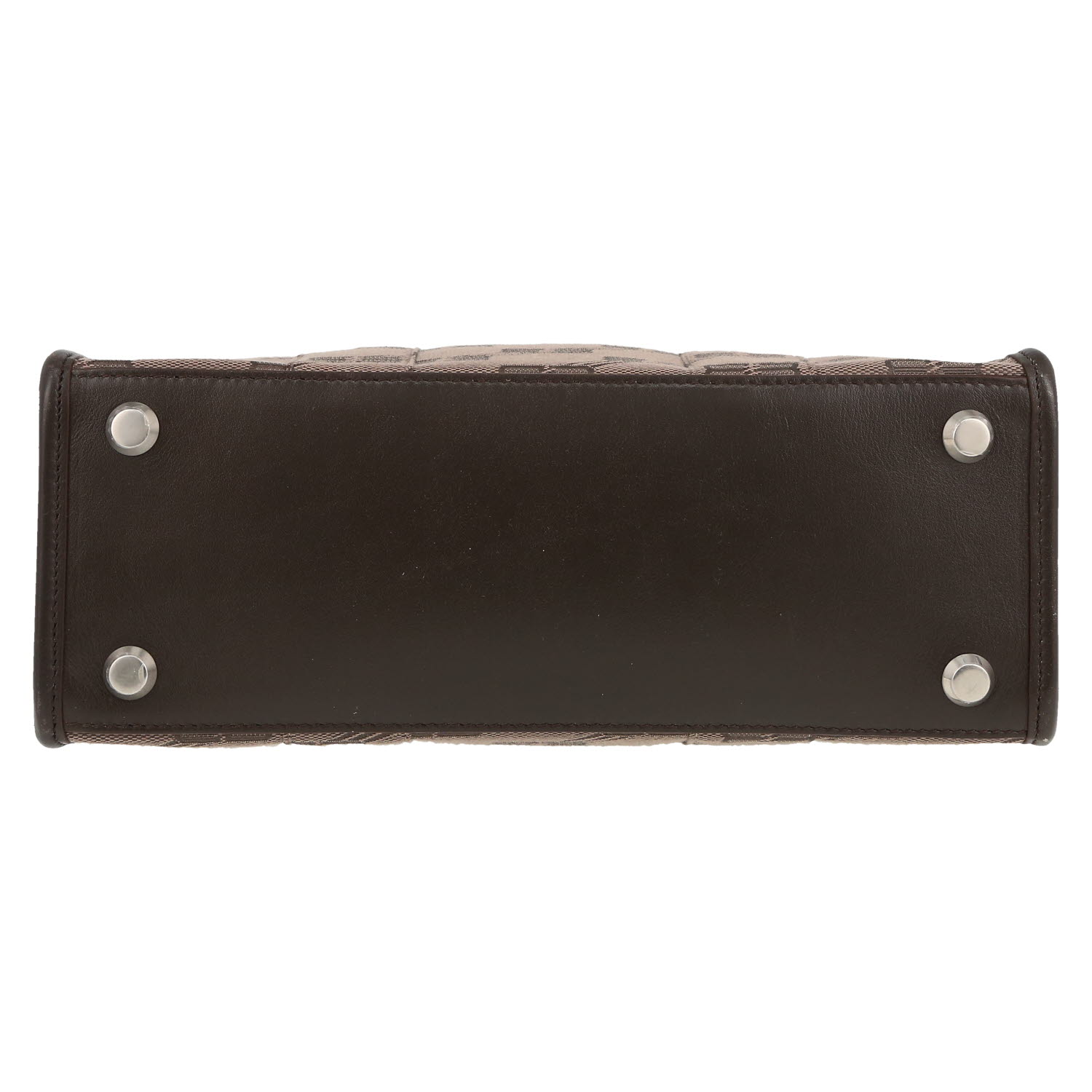 Balenciaga   shopping bag  in brown logo canvas  and brown leather - Detail D1