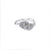 Flexible Dinh Van Menottes R8 ring in white gold and diamonds - 00pp thumbnail