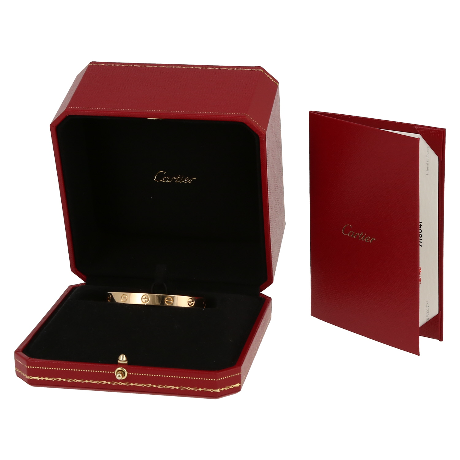 Bracelet ouvert Cartier Love ouvert en or jaune - Detail D2