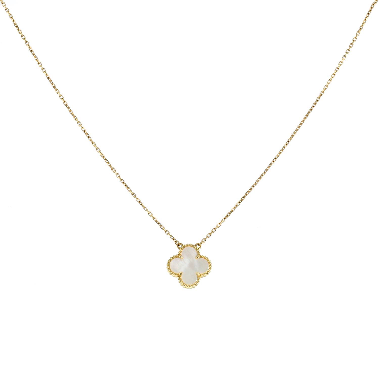 Collar Van Cleef & Arpels Vintage Alhambra de oro amarillo y nácar