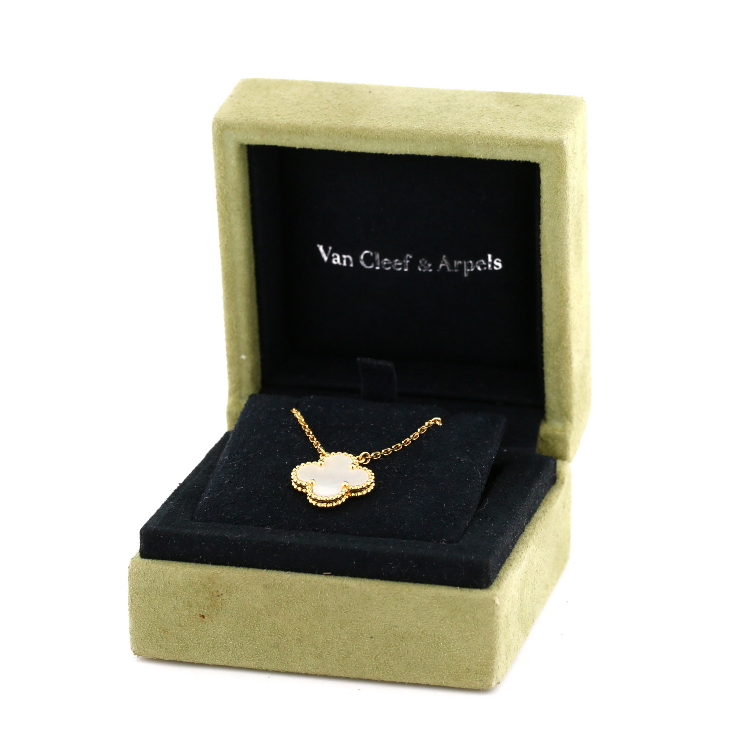 Collar Van Cleef & Arpels Vintage Alhambra de oro amarillo y nácar - Detail D2