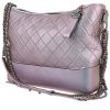 Chanel  Gabrielle  large model  shoulder bag  in purple quilted leather - 00pp thumbnail
