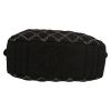 Chanel   handbag  in black canvas  and grey tweed - Detail D1 thumbnail