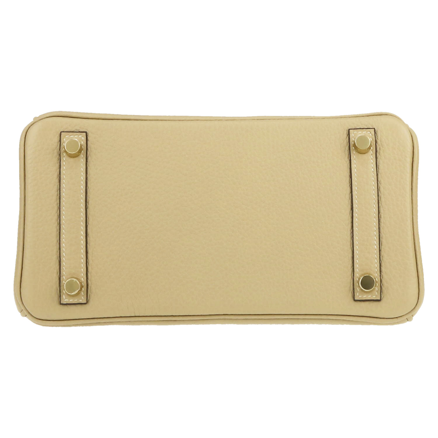 Bolso de mano Hermès  Birkin 25 cm en cuero togo Trench - Detail D1