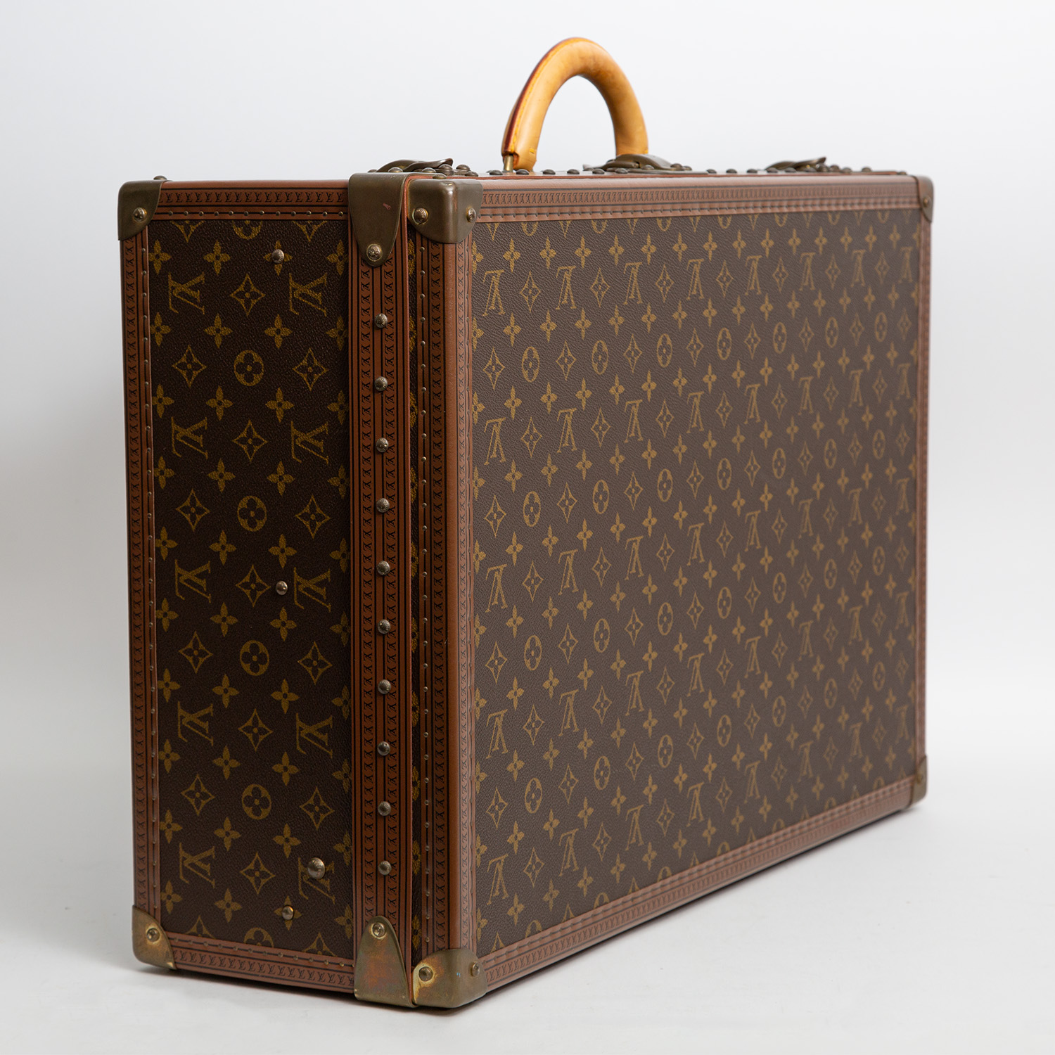Louis Vuitton  Alzer 65 suitcase  monogram canvas  and lozine (vulcanised fibre) - Detail D1