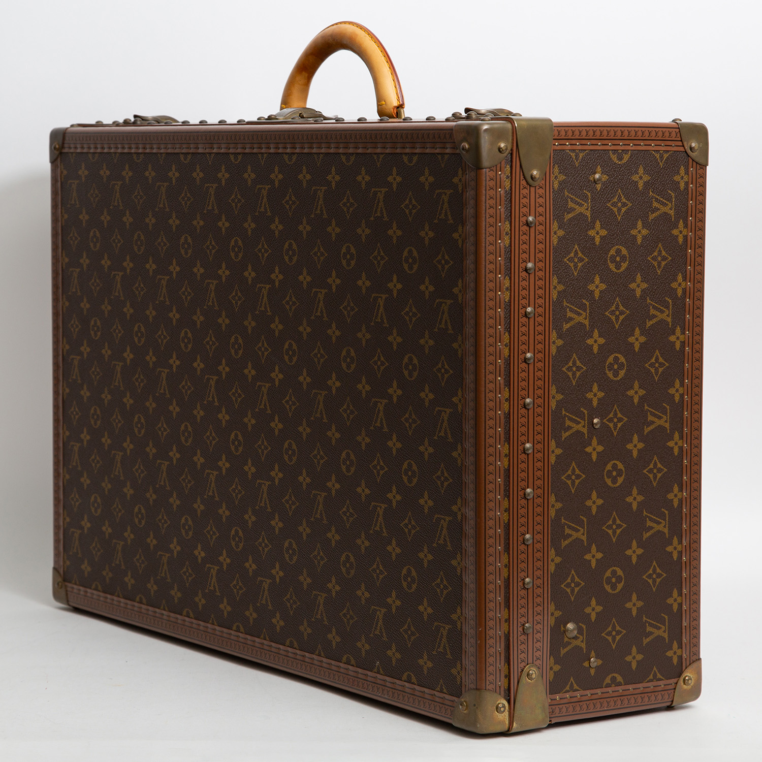 Louis Vuitton  Alzer 65 suitcase  monogram canvas  and lozine (vulcanised fibre) - Detail D3