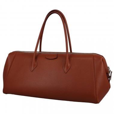 Sac à main Hermès  Paris-Bombay en cuir grainé gold