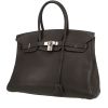 Hermès  Birkin 35 cm handbag  in grey Graphite leather taurillon clémence - 00pp thumbnail
