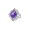Mauboussin Tellement Fou de Toi ring in white gold, diamonds and amethysts - 00pp thumbnail