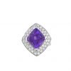 Mauboussin Tellement Fou de Toi ring in white gold, diamonds and amethysts - 360 thumbnail