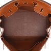 Hermès  Birkin 35 cm handbag  in gold Barenia leather  and beige canvas - Detail D3 thumbnail