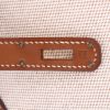 Hermès  Birkin 35 cm handbag  in gold Barenia leather  and beige canvas - Detail D4 thumbnail